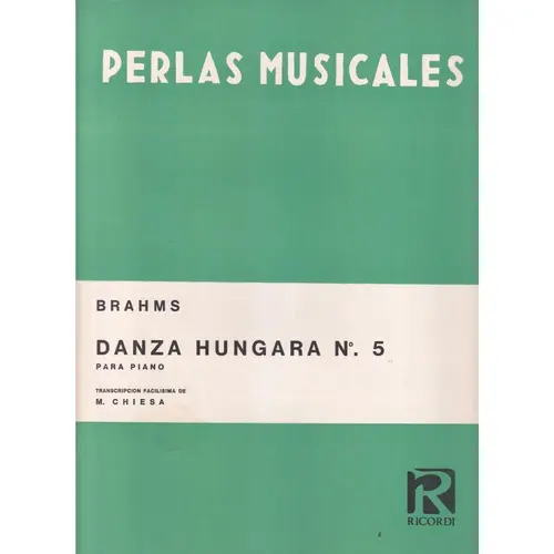 Danza Hungara N.5 para piano  (Chiesa)