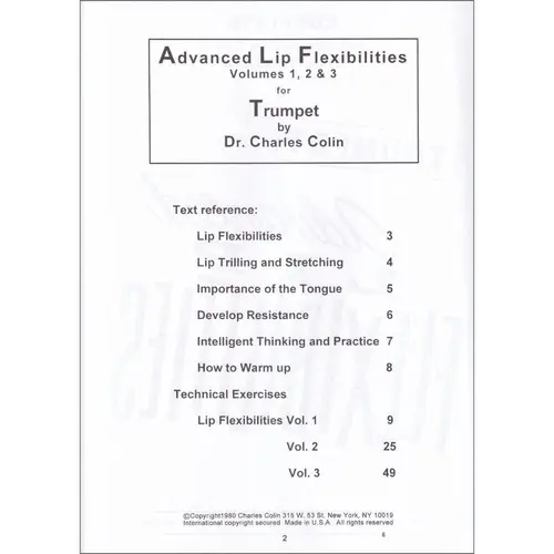 Advanced Lip Flexibilities for Trumpet (Complete Volumes 1-3)