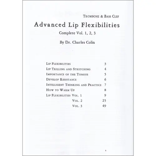 Advanced Lip Flexibilities for Trombone - (Complete Volumes 1-3)