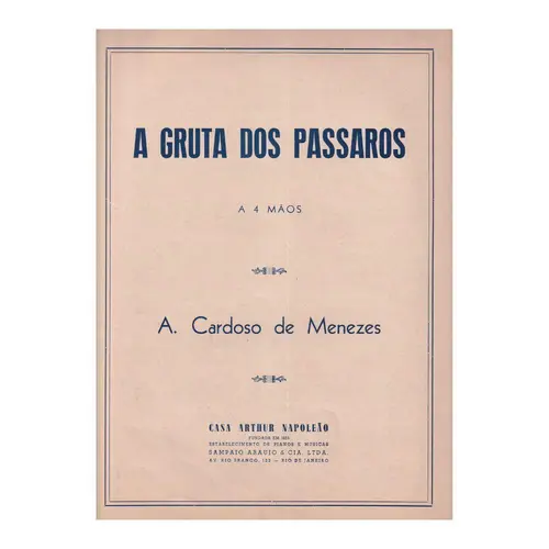 A gruta dos pássaros para piano a 4 maos (Edição Antiga)