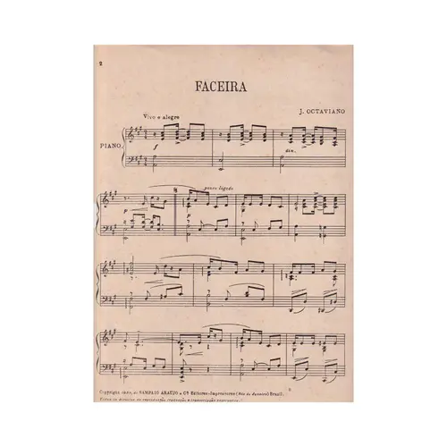 Faceira para piano (Edição Antiga)