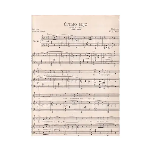 Ultimo Beijo para canto e piano - valsa cigana