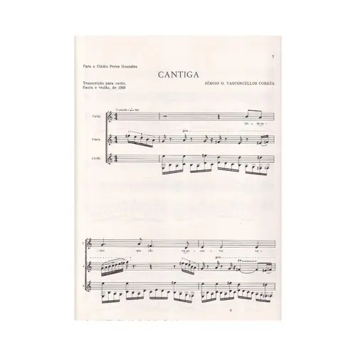 Cantiga para canto, flauta e violao