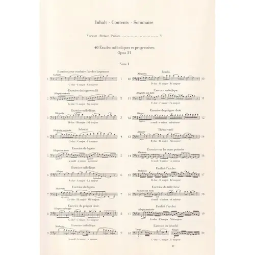 40 Etudes for Violoncello solo op. 31