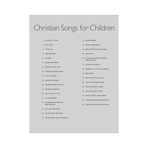 Christian Songs for Children - Easy Piano