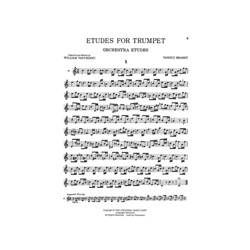 Etudes For Trumpet (Orchestra Etudes And Last Etudes)