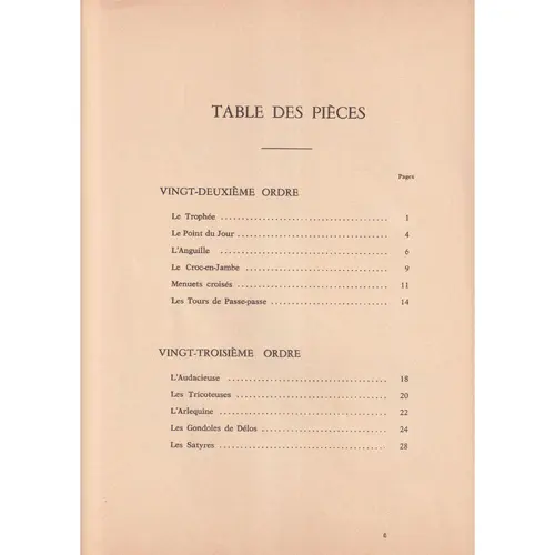 Pièces de Clavecin Livre IV - 22 et 23 Ordres