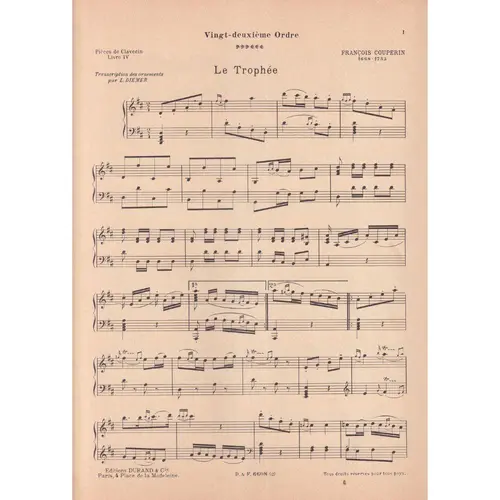 Pièces de Clavecin Livre IV - 22 et 23 Ordres