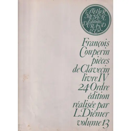 Pièces de Clavecin livre IV 24 ordre