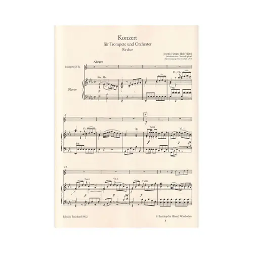 Trumpet Concerto in E flat major Hob VIIe:1 - piano reductions
