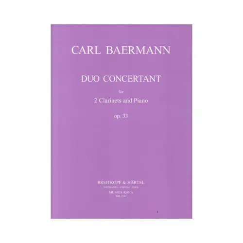 Duo Concertant Op.33 for 2 clarinets and piano