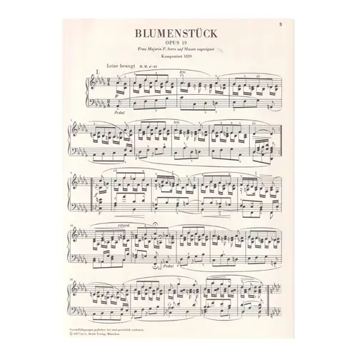 Blumenstuck Des Dur - Op.19 - Urtext - PROMOÇÃO !