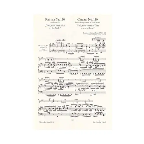 Cantata BWV 120 “Gott, man lobet dich in der Stille” - vocal score