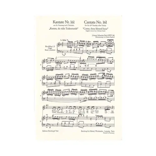 Cantata BWV 161 “Come, thou blessed hour of parting”
