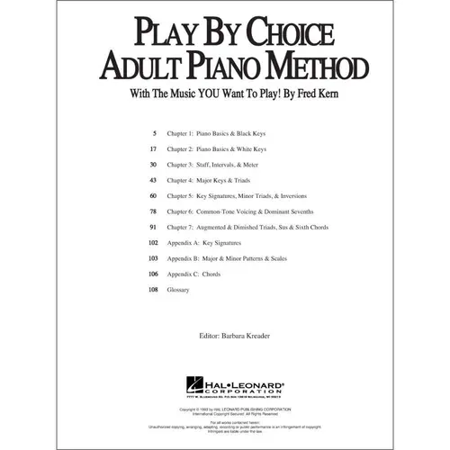 The Adult Piano Method - Play By Choice