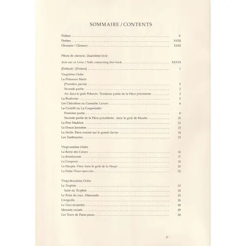 Pièces de clavecin - Quatrième livre for Harpsichord