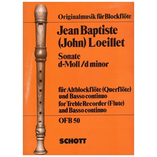 Sonate d moll op. III n. 2 fur Altblockflote und Basso Continuo
