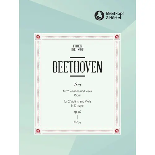 Trio for 2 oboes and viola in C major Op.87 - edition for two violins and viola