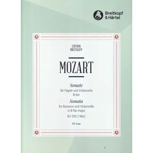 Sonata for bassoon and violoncello in B flat major KV 292 (196c)