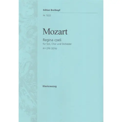 Regina coeli in C major K. 276 (321b) - piano vocal score
