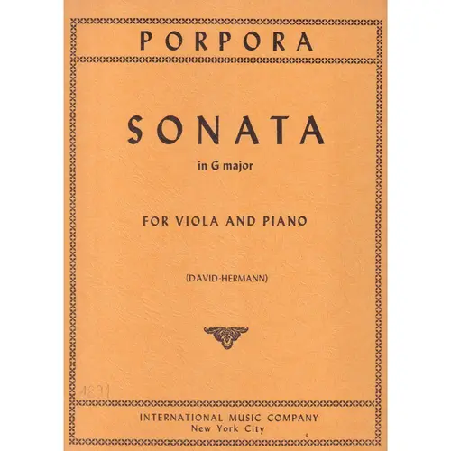 Sonata In G Major For Viola