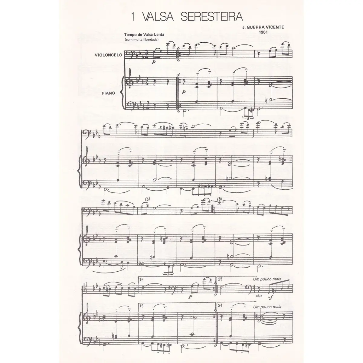 Cenas cariocas para violoncelo e piano