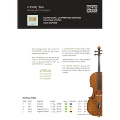 Encordoamento para Cello 4/4 Versum solo Thomastik VES400