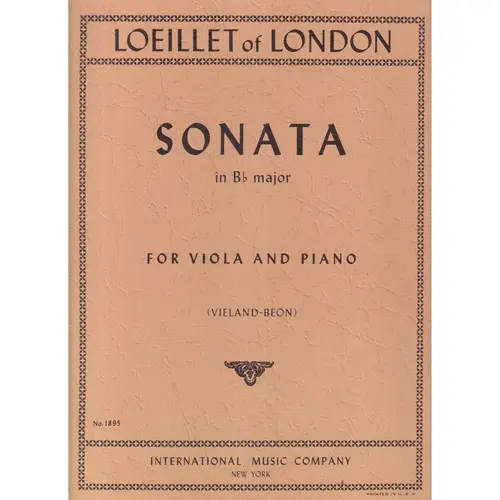 Sonata In Bb Maj.  (Viola)
