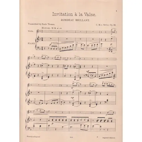 Invitation A La Valse  (Edição Antiga)