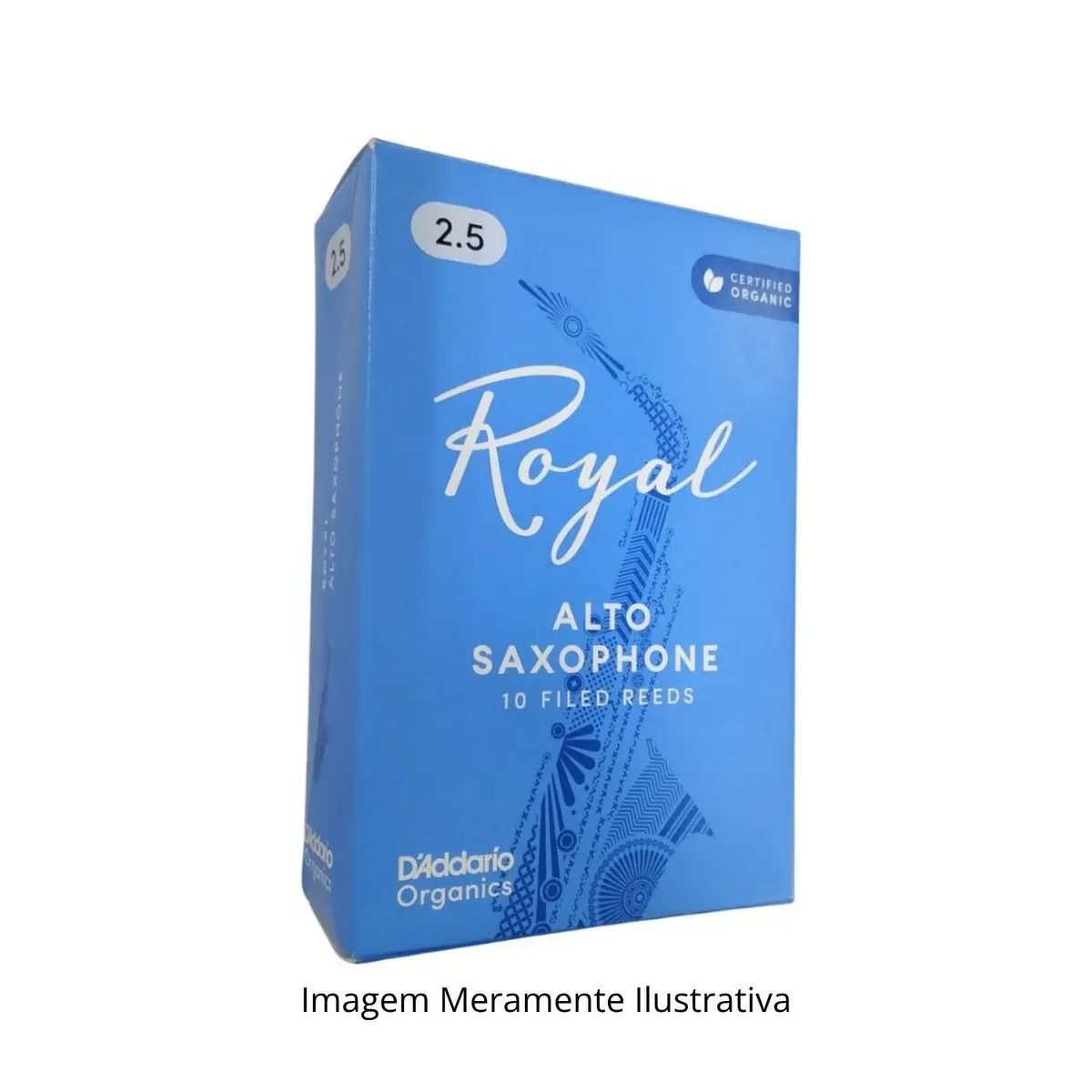 Palheta Sax Alto 2.5 Rico Royal RJB1025 (Unidade)