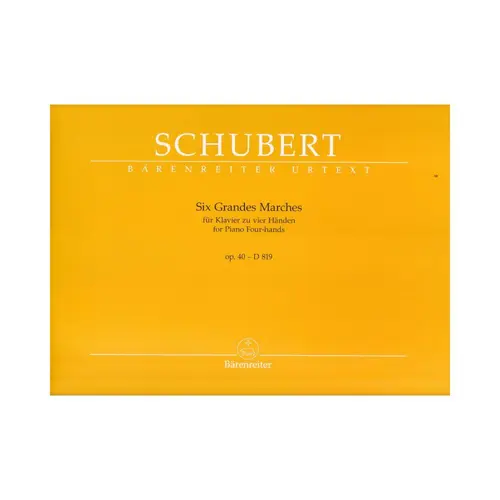 Six Grandes Marches for Piano For-hands op. 40 D 819