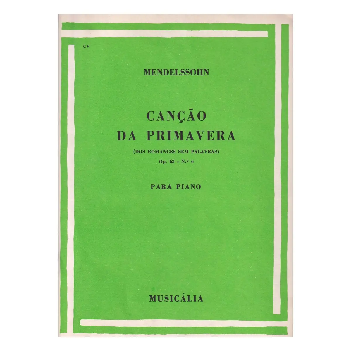 Canção Da Primavera Op.62 N.6