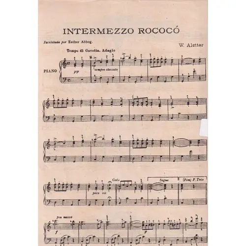 Intermezzo Rococó para piano