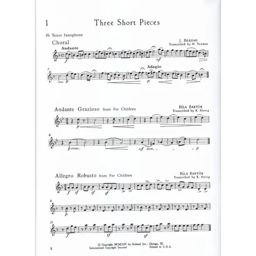 Quartet Repertoire For Sax-Bb Tenor Saxophone