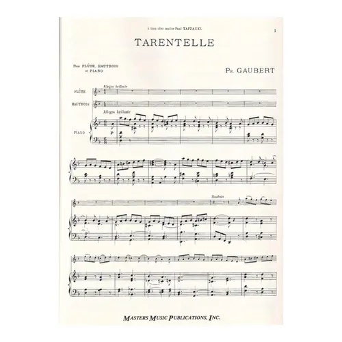 Tarentelle For Flute,Oboe And Piano