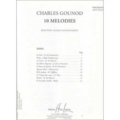 10 Melodies - High Voices