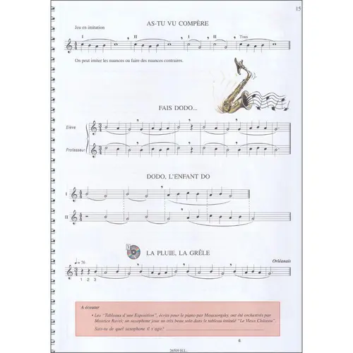 Méthode de Saxophone - Débutants