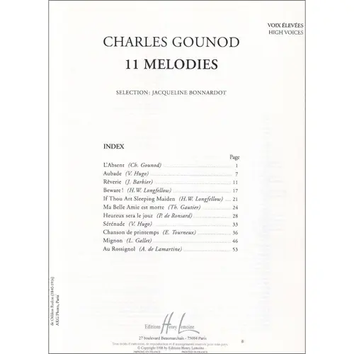 11 Melodies - High Voices
