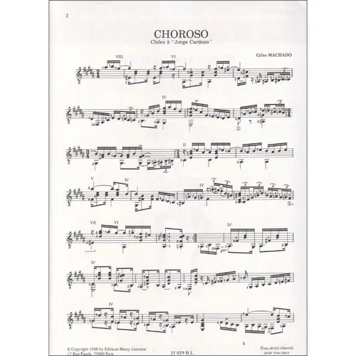 Choroso pour Guitare