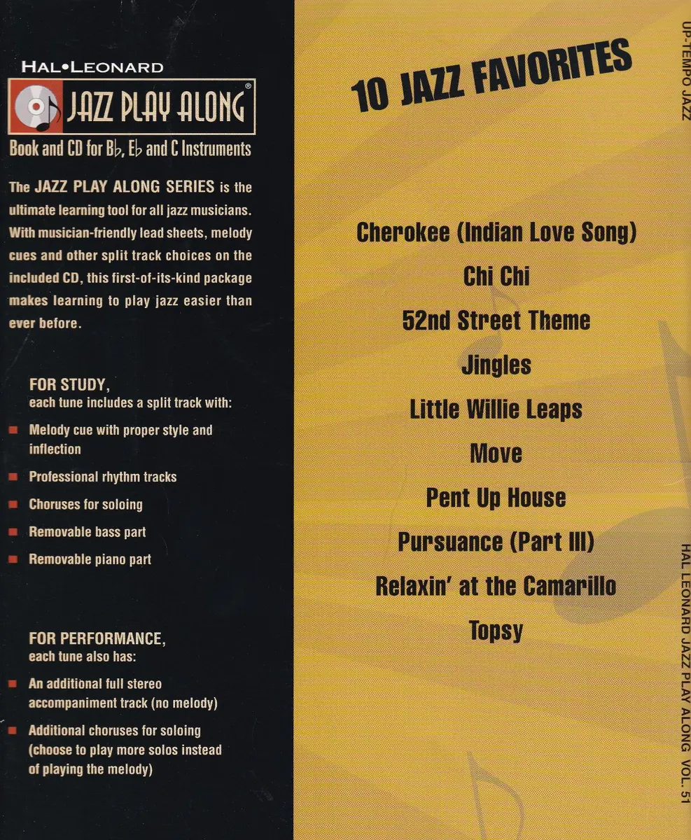 Up-Tempo Jazz - Jazz Play Along Vol.51