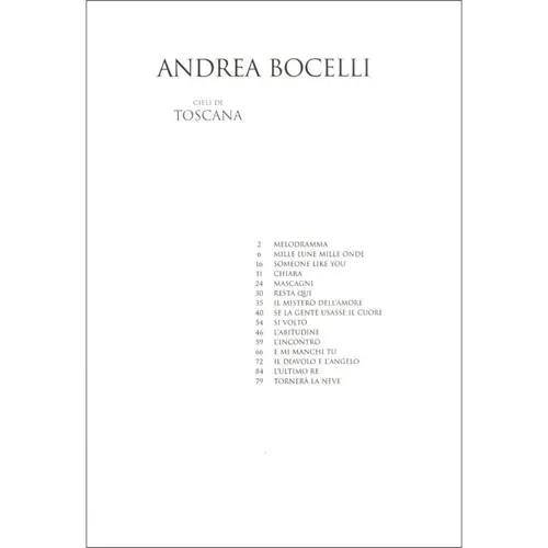 Cieli Di Toscana - Bocelli