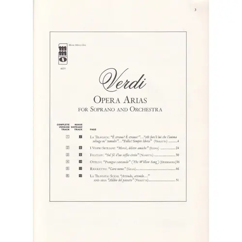 Verdi - Operatic Arias For Soprano E Orchestra