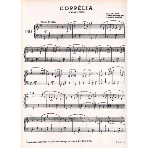 Coppelia- valsa lenta para piano (facilitado)