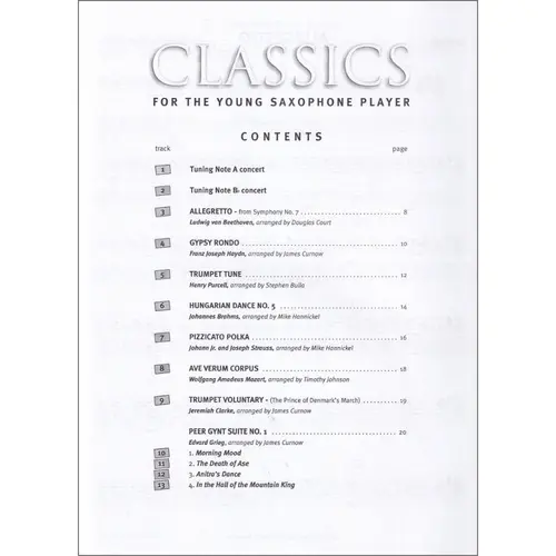 Classics For The Young Saxophone Player