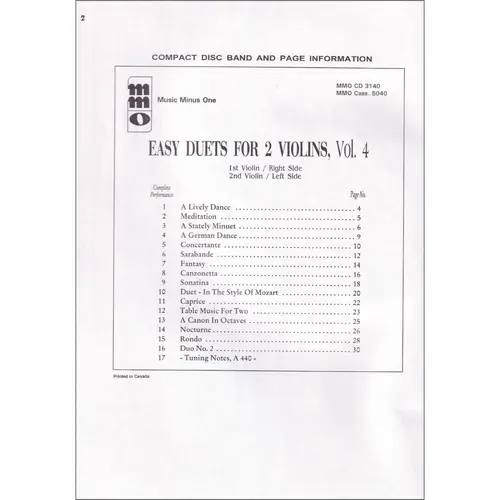 Beautiful Music For Two Violins Vol.4