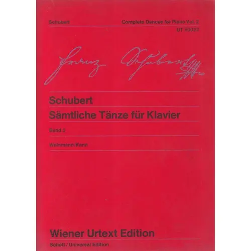 Samtliche Tanze Fur Klavier - Vol.2