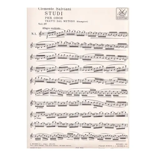 Studi per oboe (tratti dal Metodo) Vol.4
