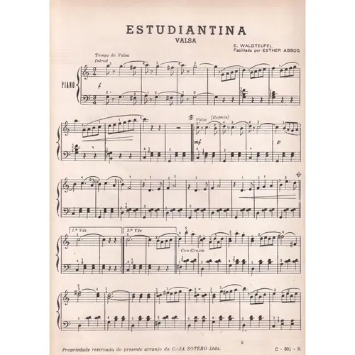 Estudiantinas - valsa para piano