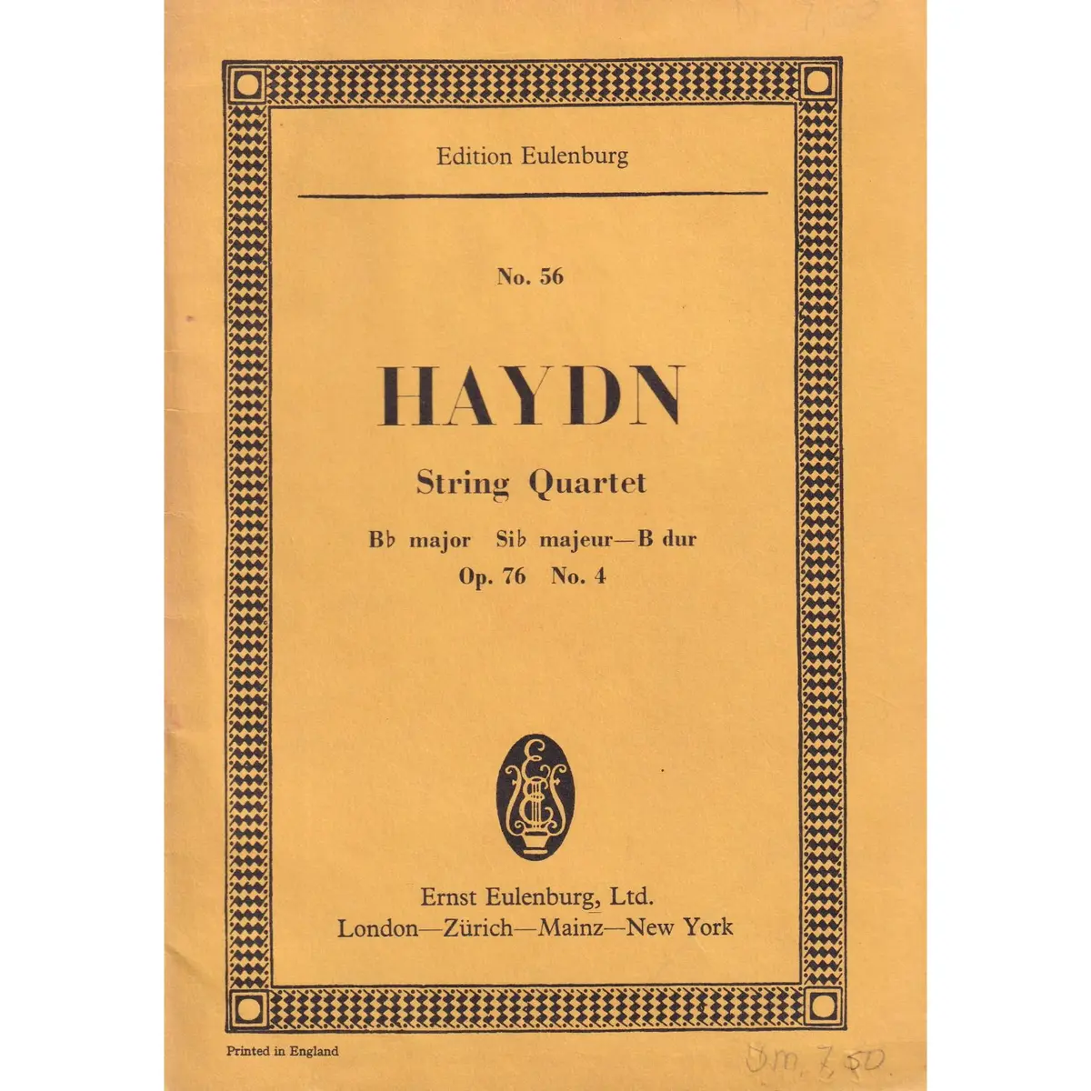 String Quartet B Dur Op.76 N.4