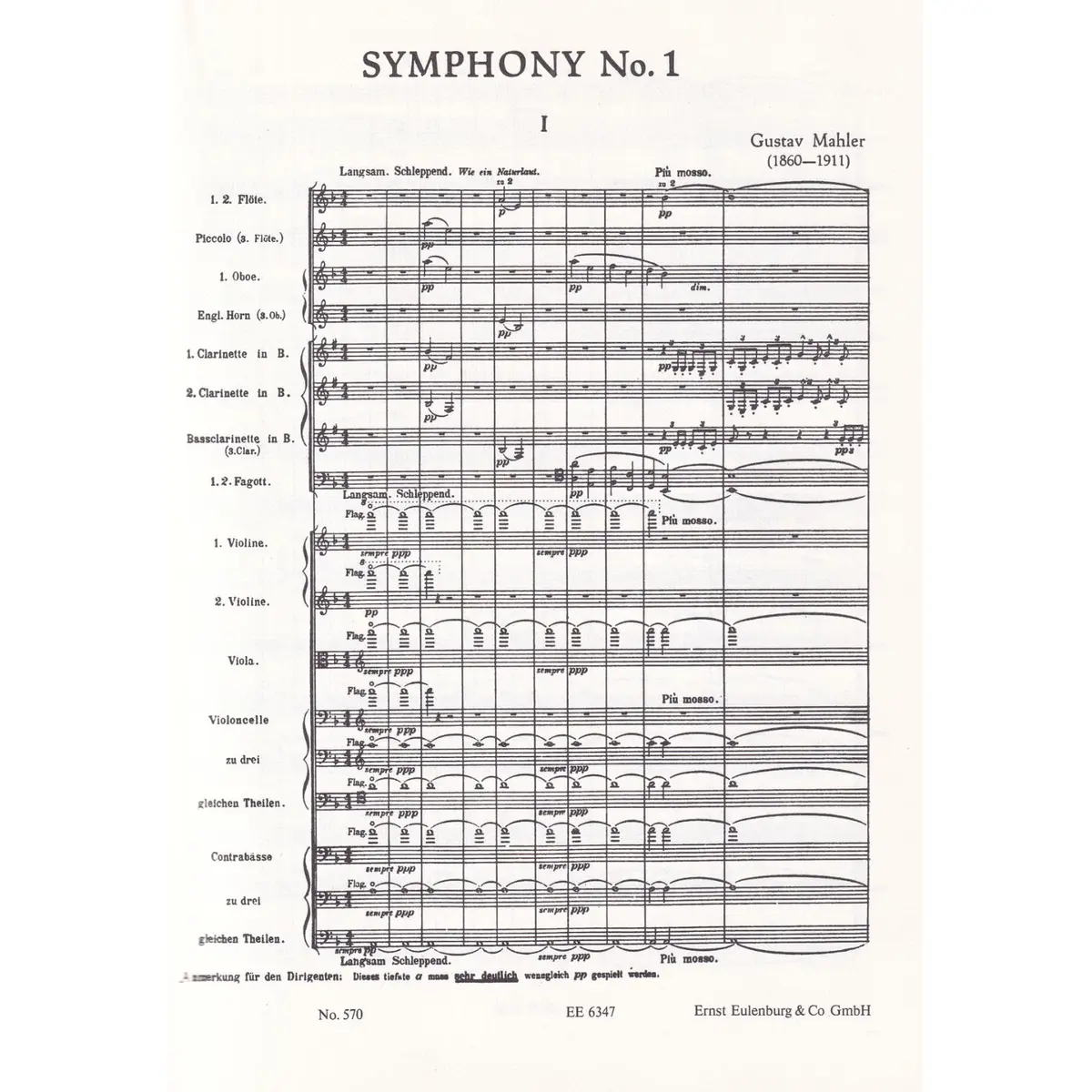 Symphony N.1 D Major (Pocket Score)
